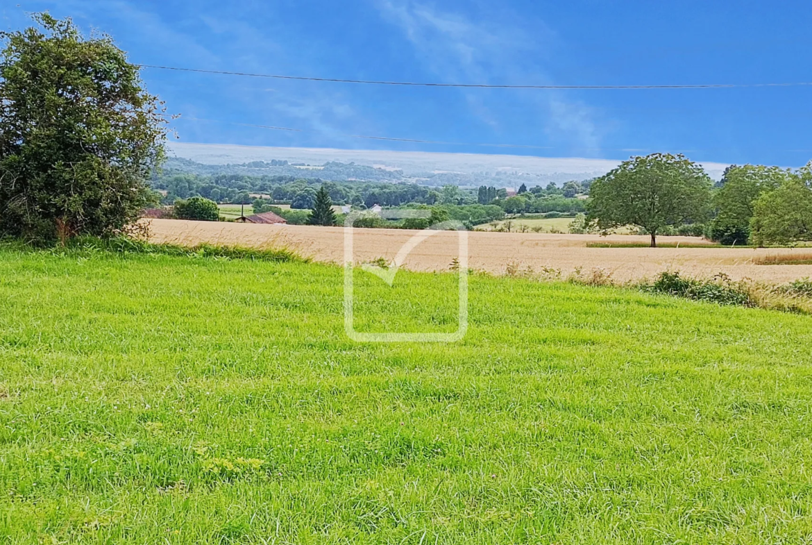 Terrain plat et vue ouverte à vendre à St Sulpice d'Excideuil 