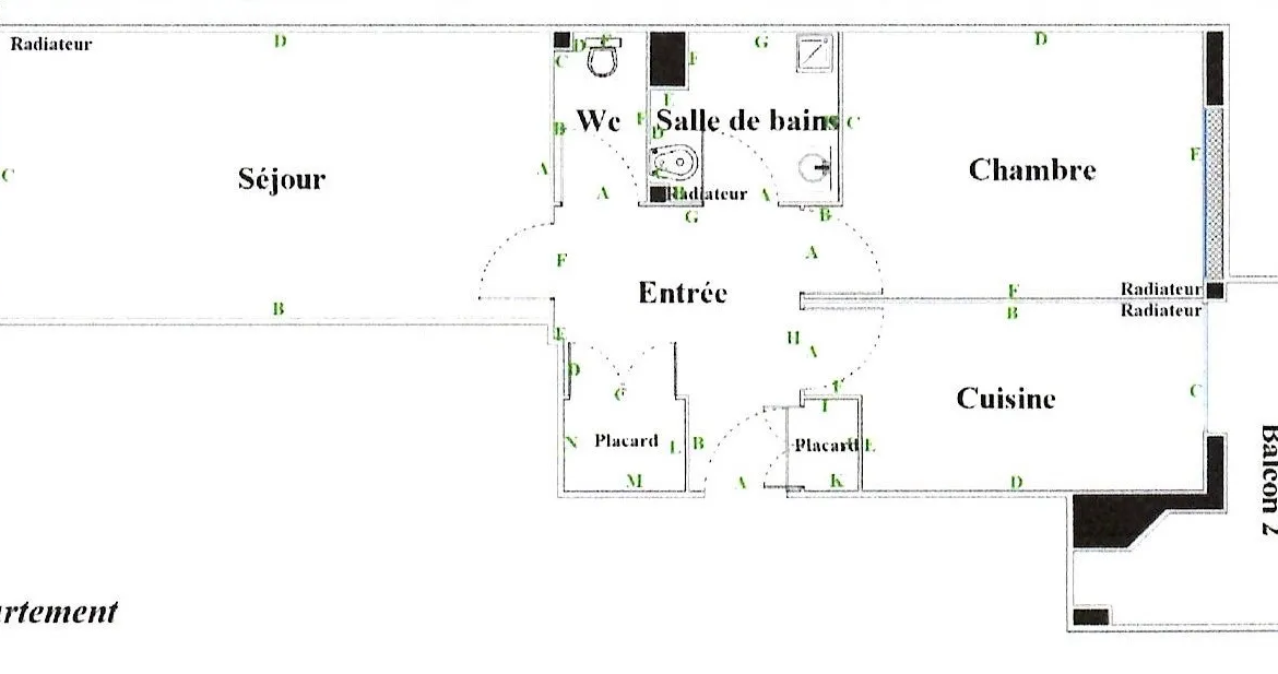 Appartement 2 Pièces Traversant avec Balcons à Nice 