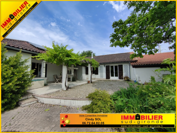 Maison familiale à vendre à Grignols avec jardin et terrasse