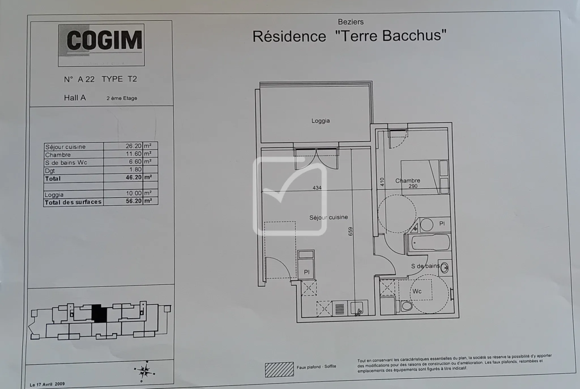 Joli appartement récent à Béziers avec loggia et parking 