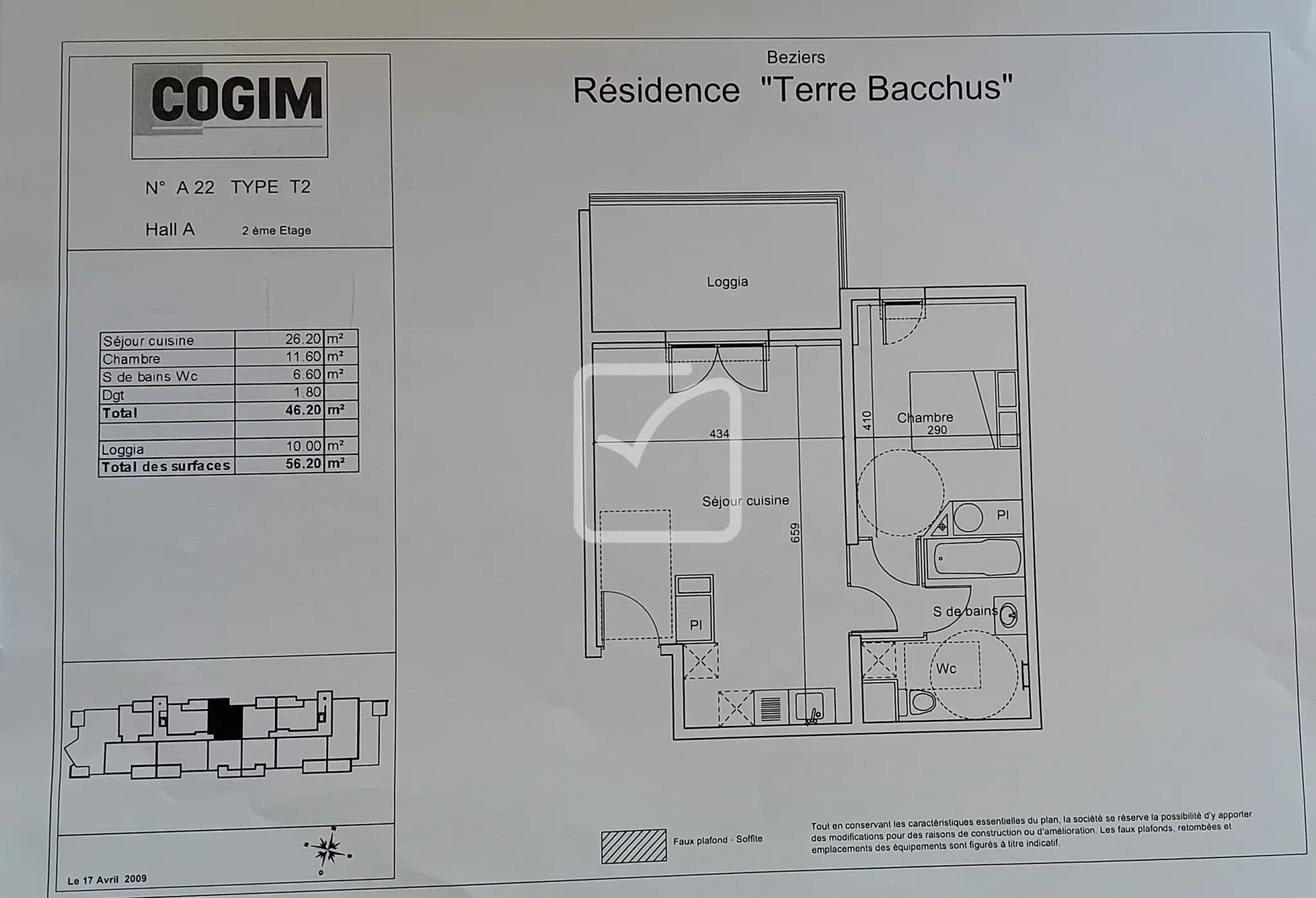 Joli appartement récent à Béziers avec loggia et parking 