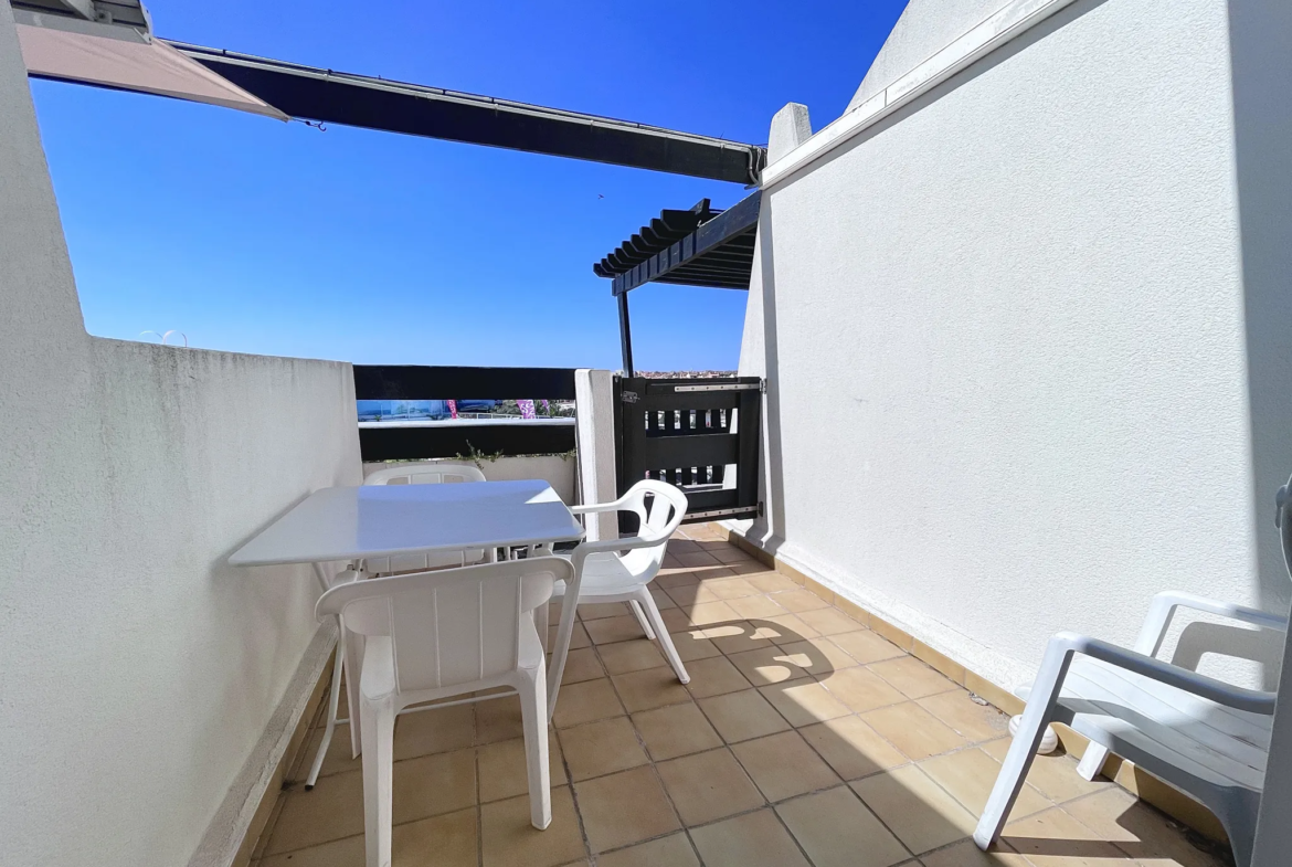 Charmant appartement 2 pièces avec parking et vue mer au Cap d'Agde 