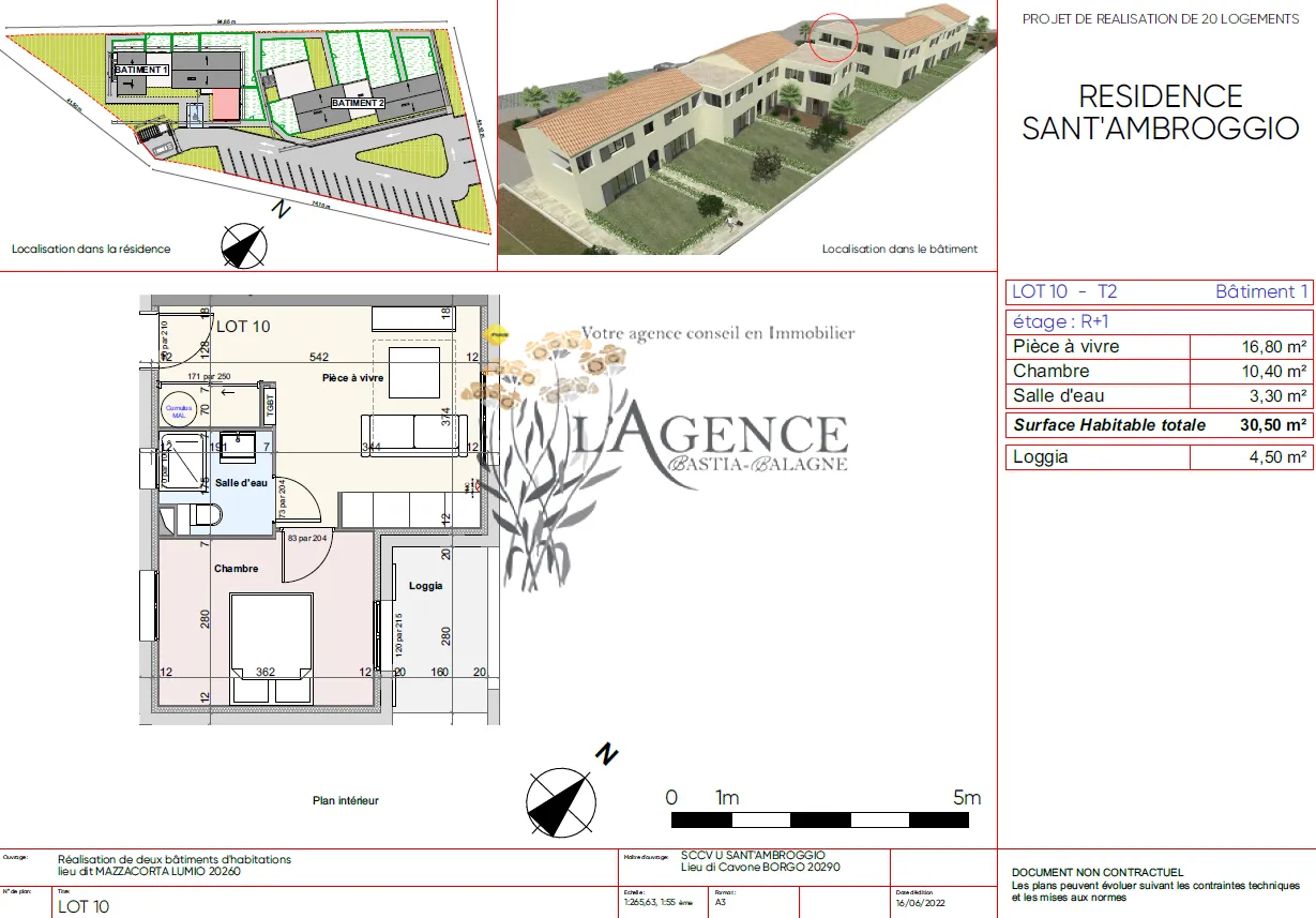 Appartement T2 à vendre à Lumio - Sant'Ambroggio 