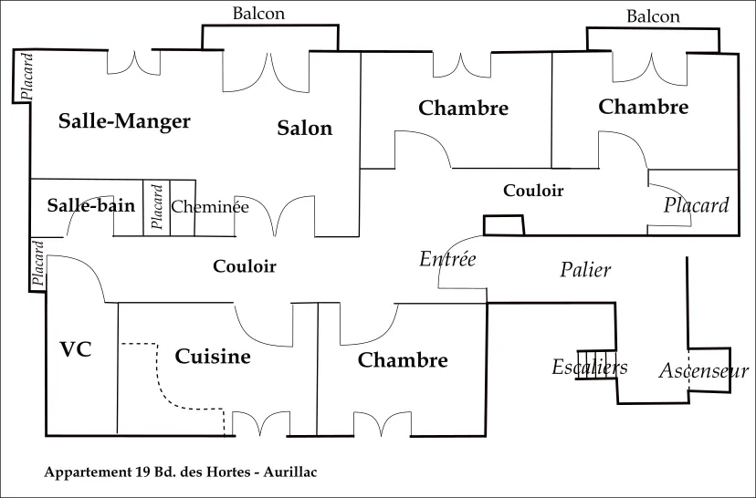 Appartement T4 avec Balcon et Garage à Aurillac 