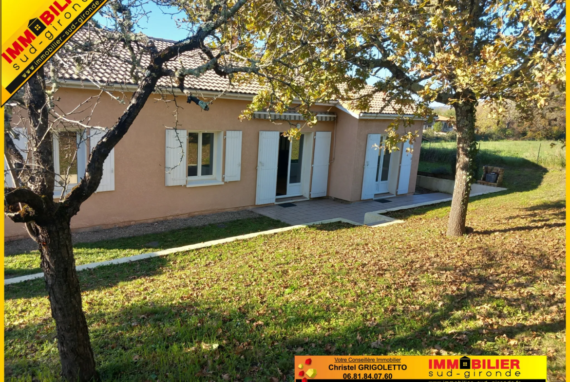 Maison contemporaine rénovée à Langon avec jardin 