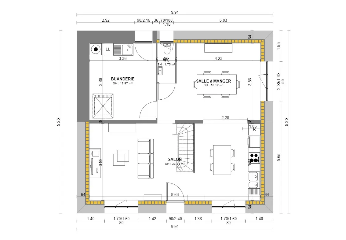 Maison à vendre en cœur de ville de Baud - 5 chambres, terrain constructible 