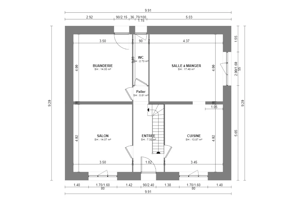 Maison à vendre en cœur de ville de Baud - 5 chambres, terrain constructible 