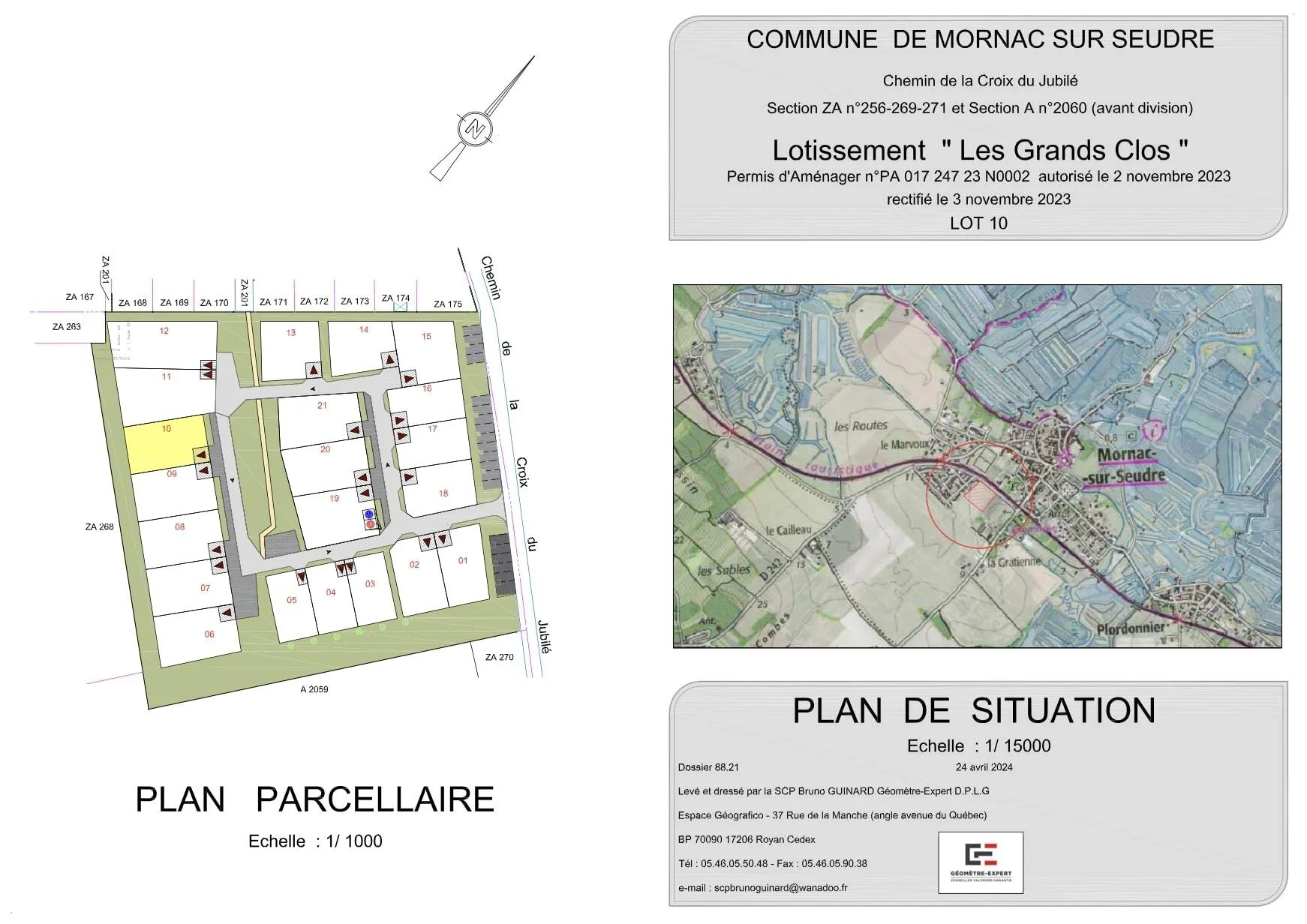 Terrain de 394 m² viabilisé à Mornac-sur-Seudre 