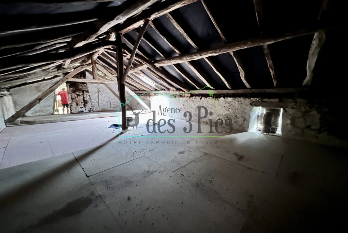 Ferme en pierre à rénover avec grange à Estadens 