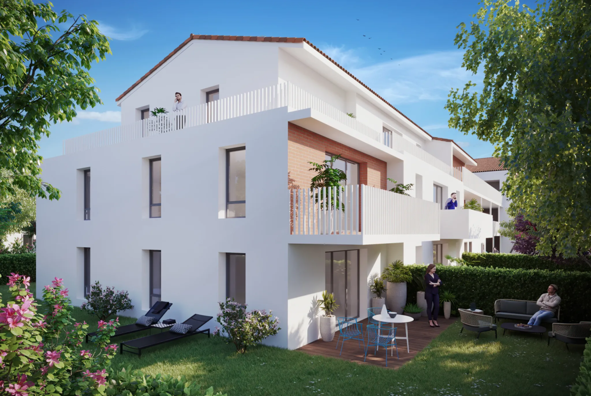 À vendre - T3 62 m² avec Terrasse et Jardin à Toulouse Croix Daurade 