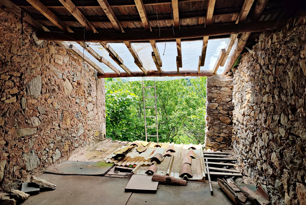 Maison à rénover à Lantosque avec grand terrain 