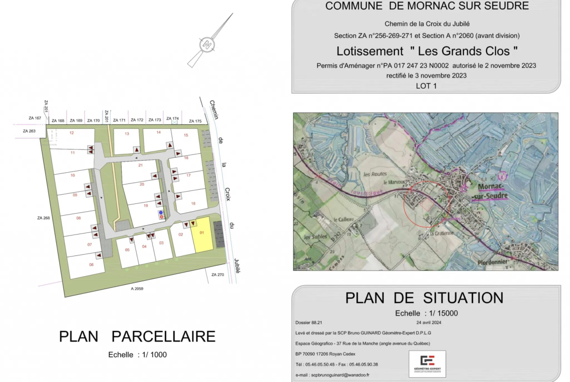 Terrain de 343 m2 viabilisé à Mornac-sur-Seudre 