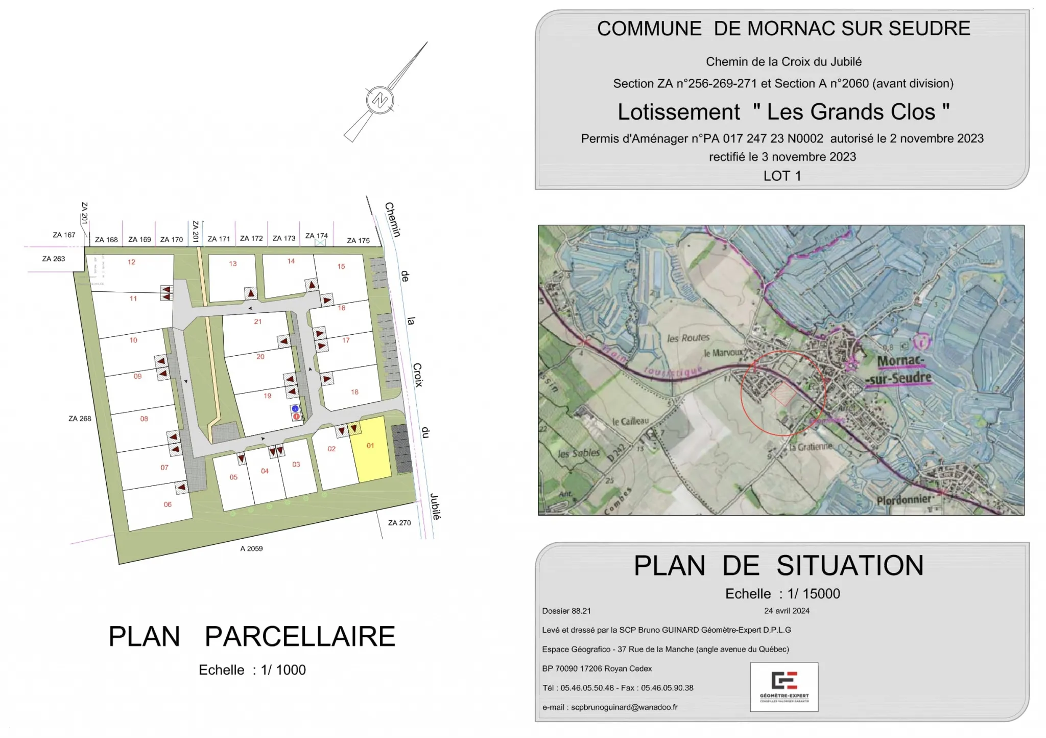 Terrain de 343 m2 viabilisé à Mornac-sur-Seudre 