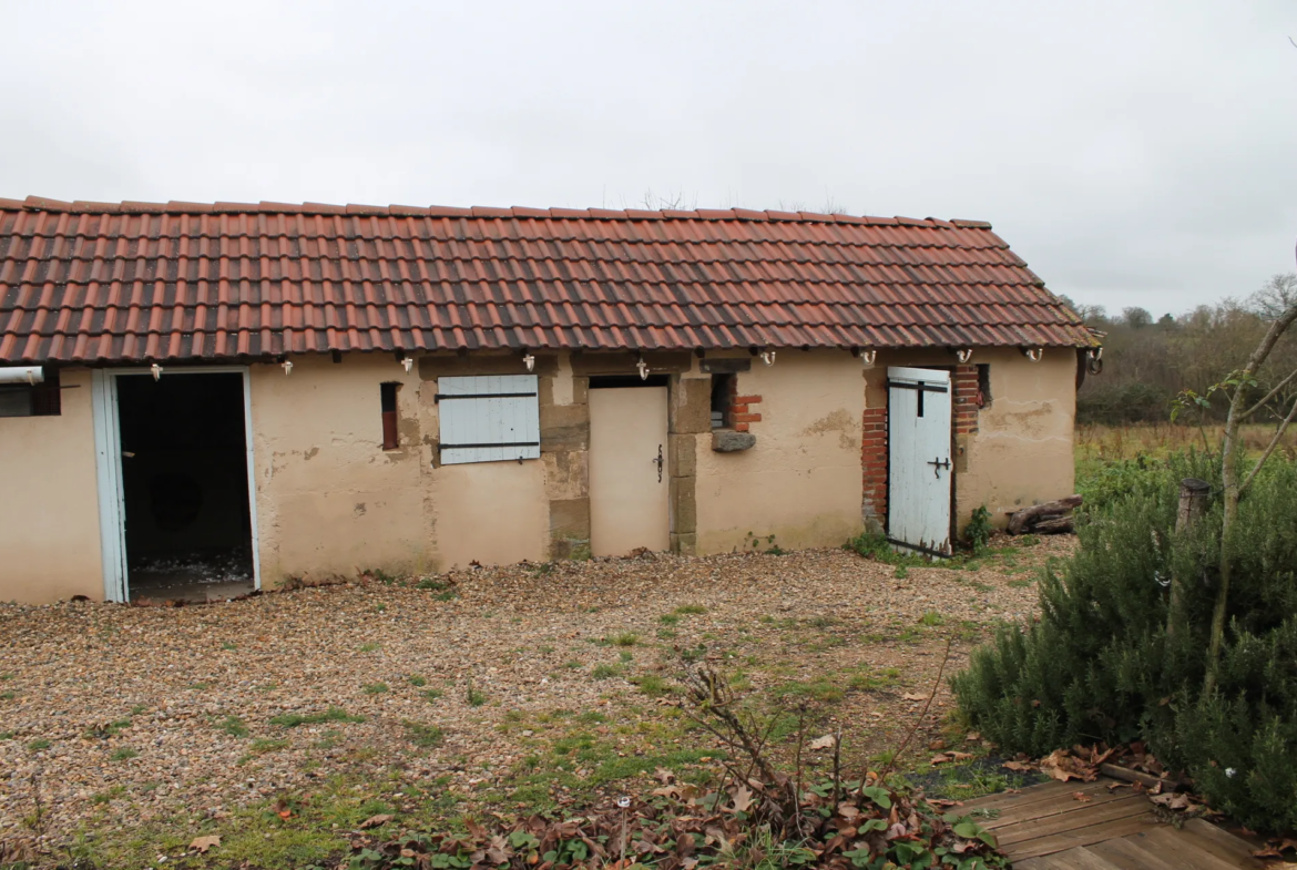 Fermette à vendre à St Caprais avec 1 hectare de terrain 