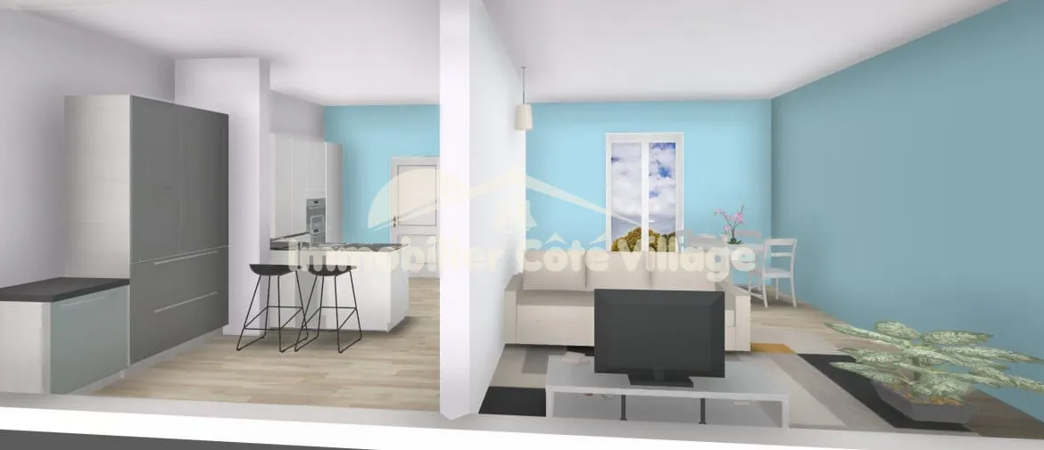 Appartement 3 pièces 59 m² à La Trinité avec garage de 92 m² et terrasse 