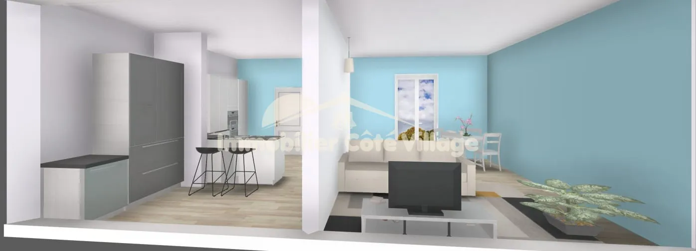 Appartement 3 pièces 59 m² à La Trinité avec garage de 92 m² et terrasse 