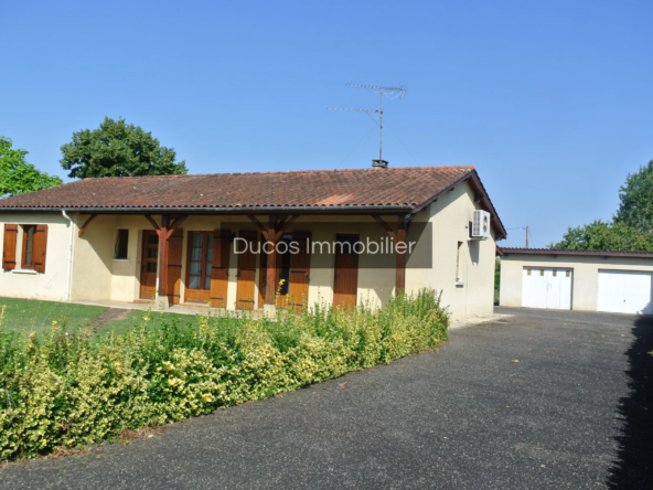 Maison de plain-pied proche de Marmande avec terrain clos