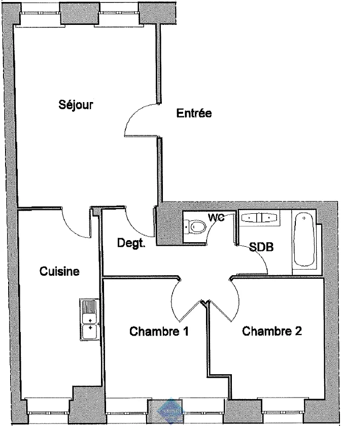 À vendre : Appartement T3 à Abbeville avec 8.1% de rendement brut 