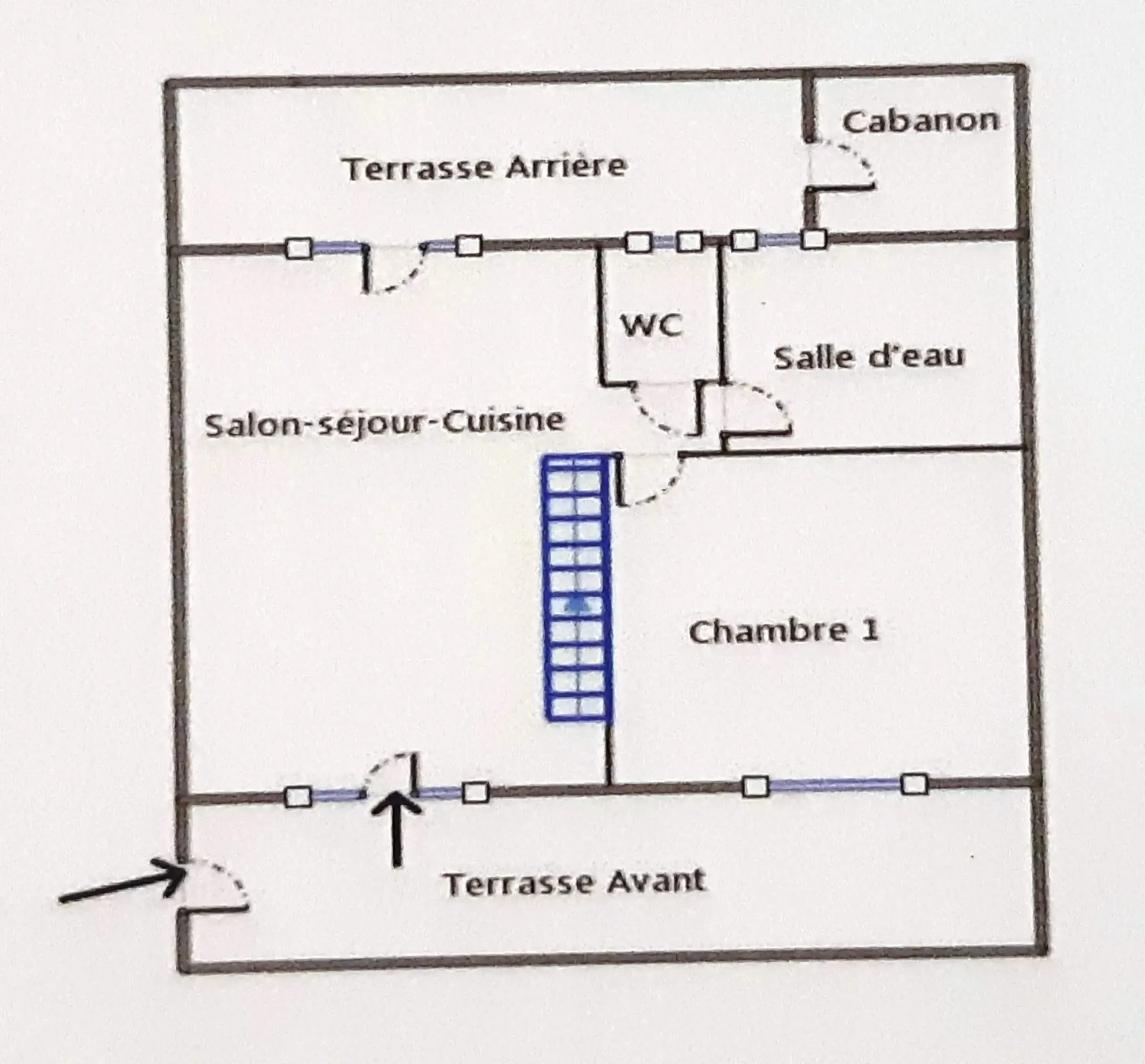 Pavillon T3/4 avec deux cours à vendre à Port la Nouvelle 