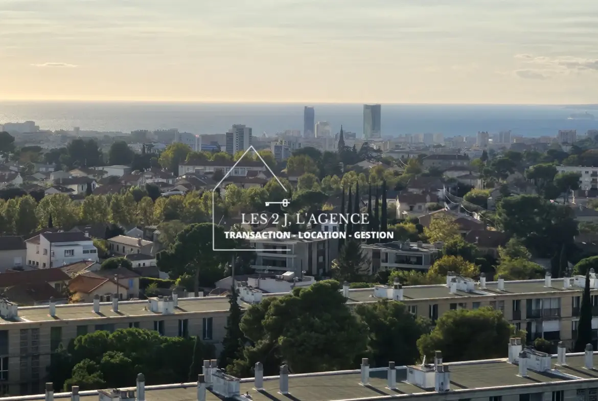 Appartement T3/4 avec vue mer à Montolivet, Marseille 