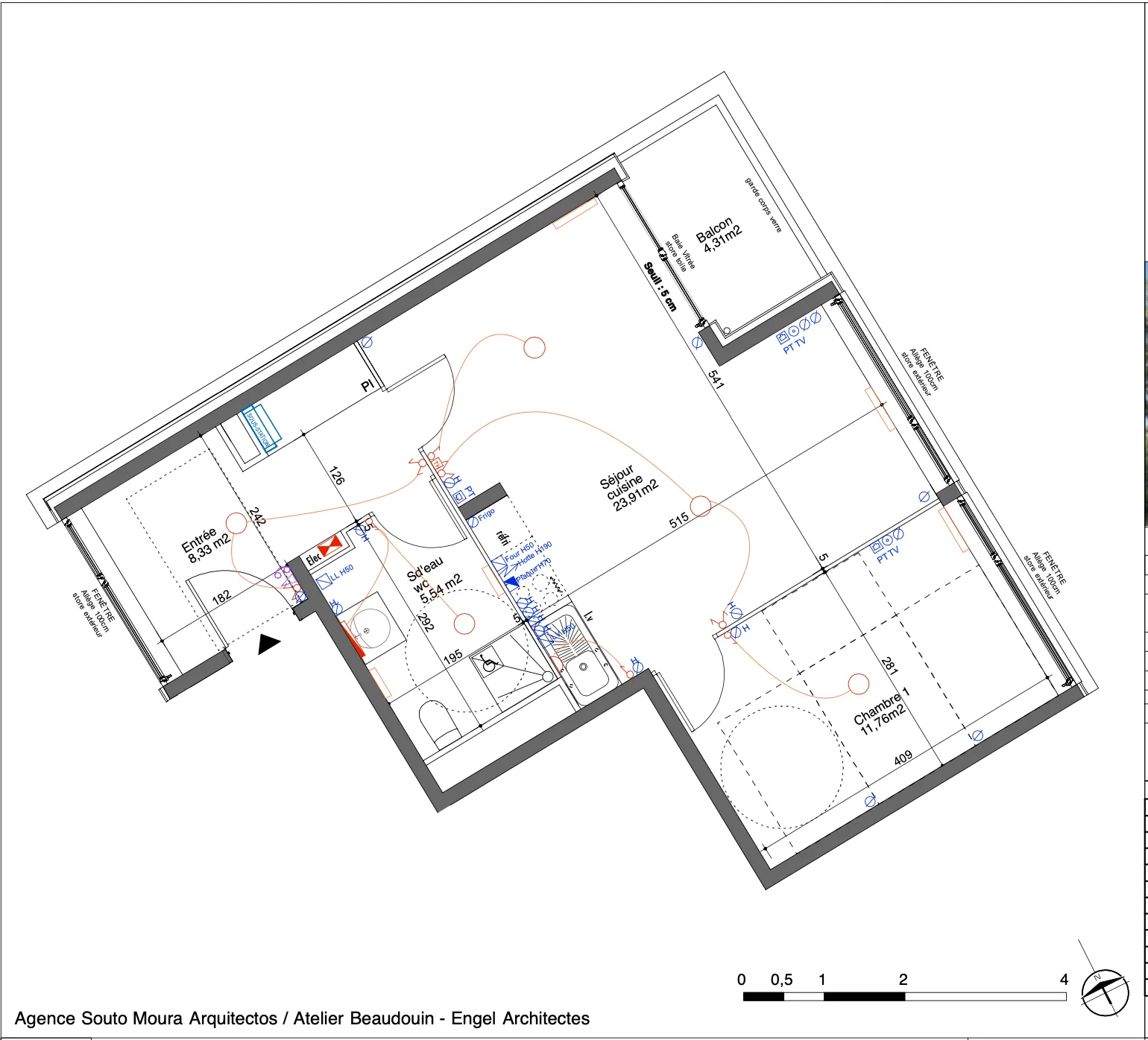 Charmant appartement T2 de 49 m² à Bordeaux avec balcon 