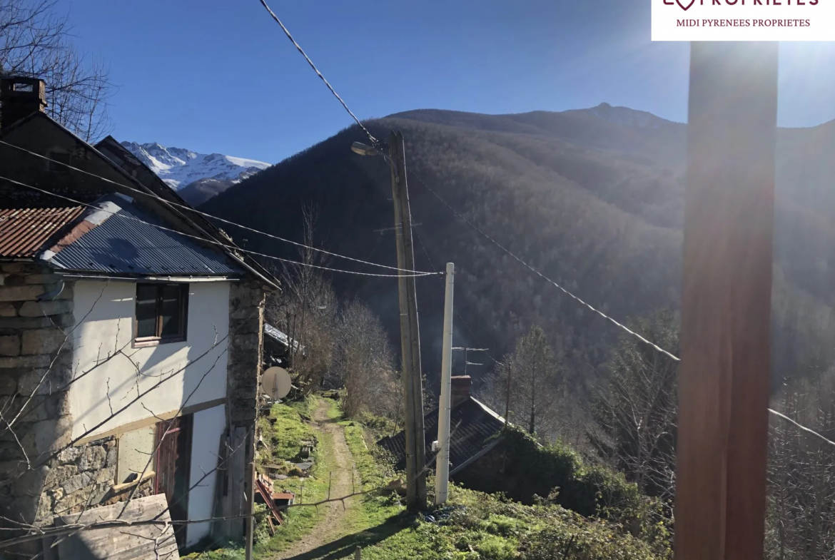 Maison de montagne à vendre à Massat - 140 m² avec vues extraordinaires 