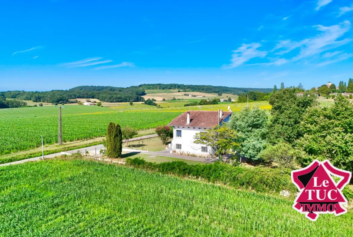 Maison en pierre avec 4 chambres et grand jardin à Saint Sylvestre sur Lot 