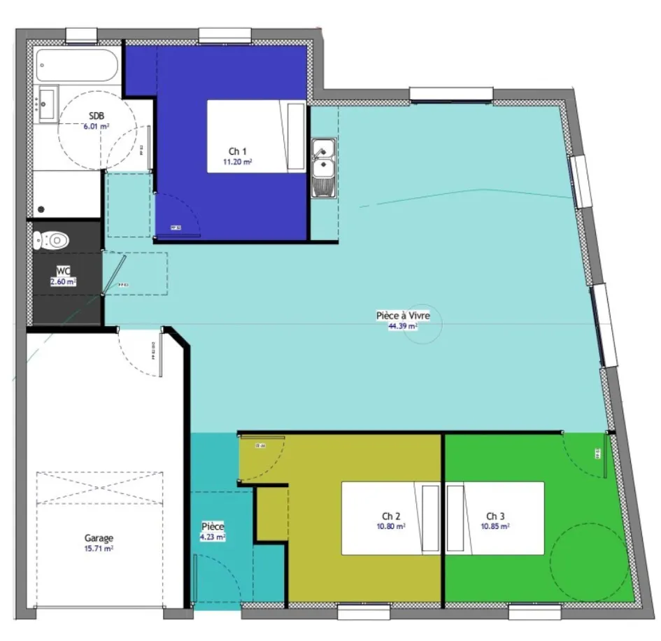 Maison neuve de 90 m² à Sennece les Mâcon - Disponible immédiatement 