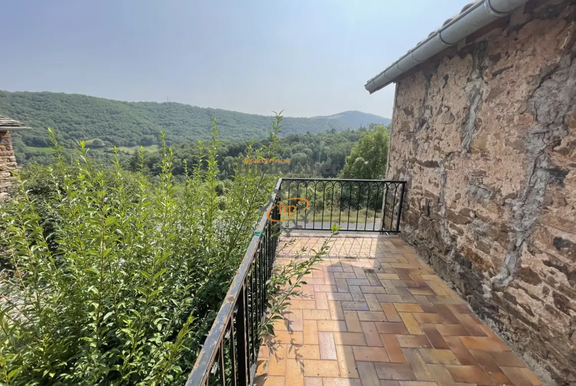 Vente maison de village avec terrasses à Broquiès 