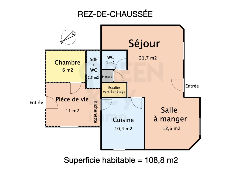 Maison à Blénéau (89220) - 5 pièces - 108,8 m2 avec terrain de 932 m2 