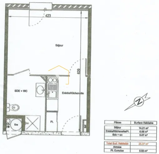 À vendre : Studio dans une résidence étudiante à Valenciennes 