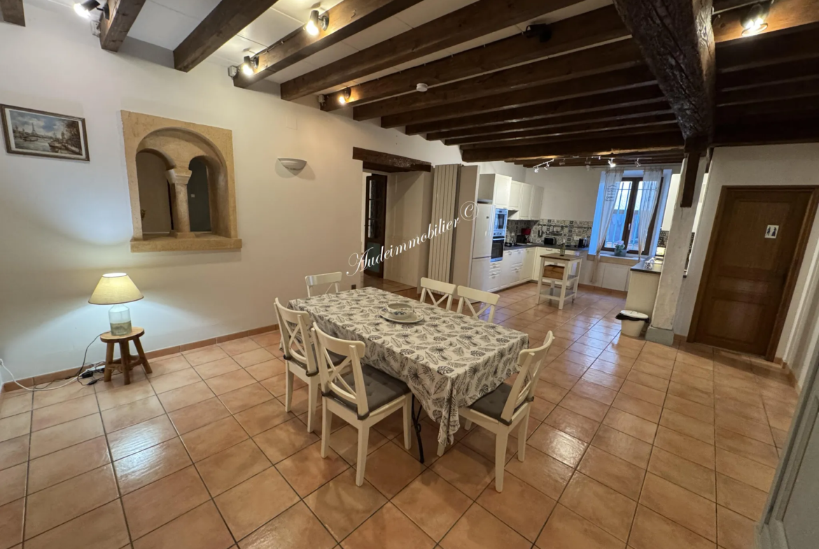 Grande maison en pierres renouvelée à Limoux - ancien château 