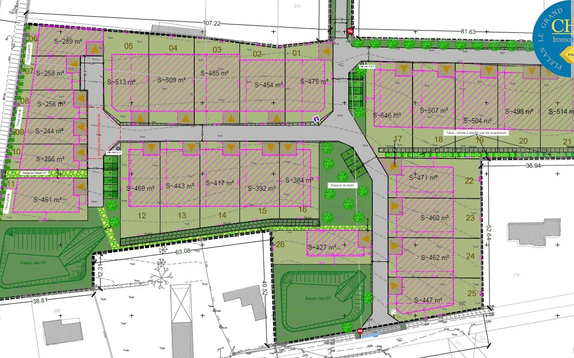 Terrain constructible de 475 m² à vendre à Guer (56380) 