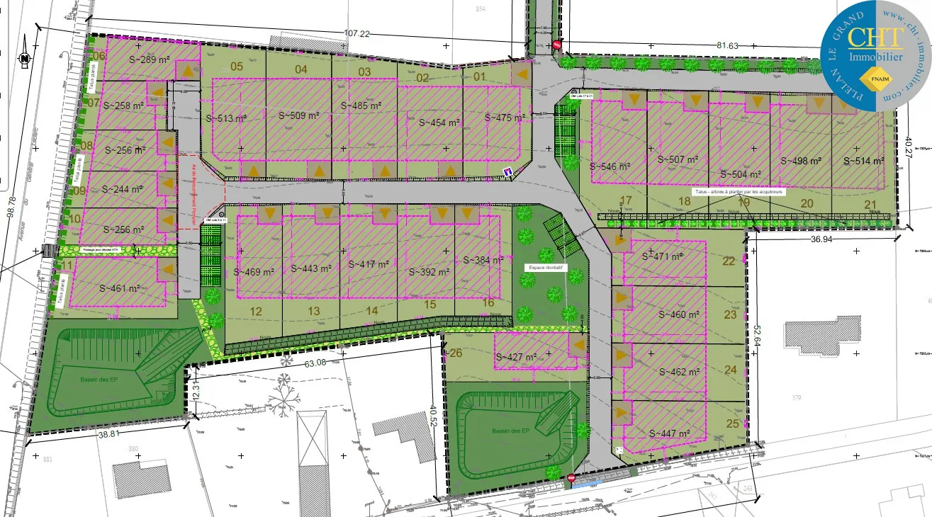 Terrain constructible de 475 m² à vendre à Guer (56380) 