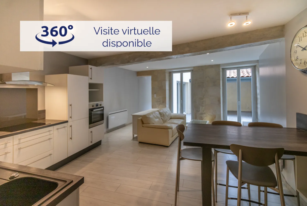 Bel appartement de 70 m² avec cour privative à Saintes 