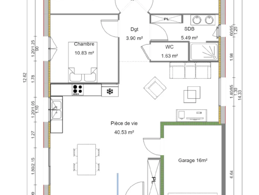 Terrain constructible de 500 m² à vendre à Firminy 