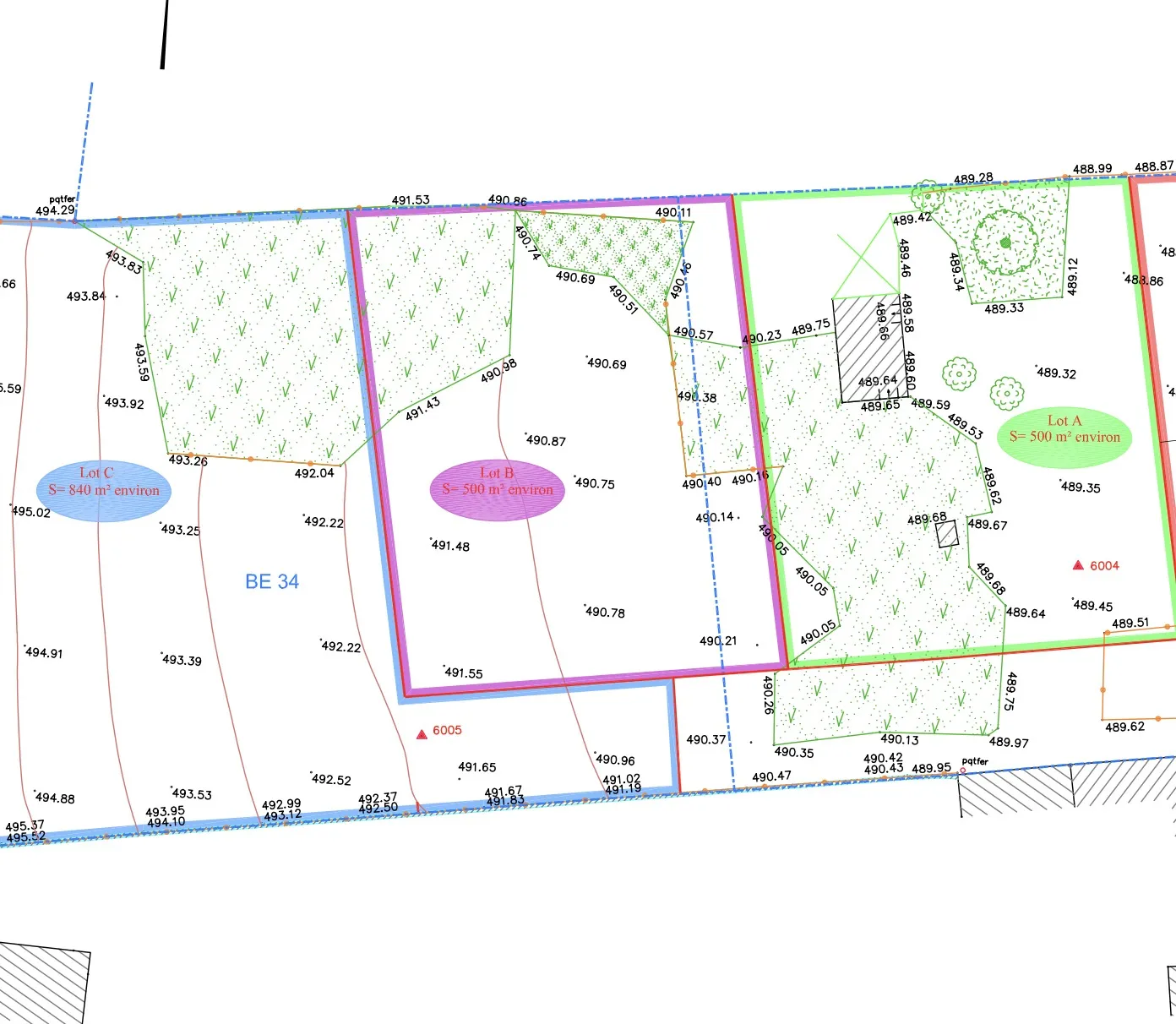 Terrain constructible de 500 m² à vendre à Firminy 