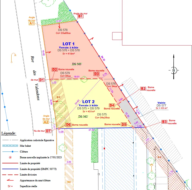 Vente Terrain à Bâtir - 419 m² à Dijon Sud, Quartier Bourroches 