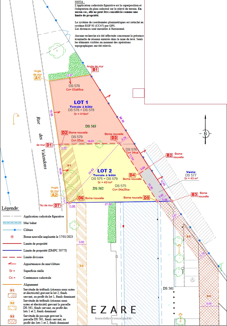 Vente Terrain à Bâtir - 419 m² à Dijon Sud, Quartier Bourroches 