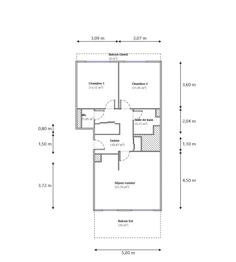 À vendre : Appartement 3 pièces lumineux à Nice St Sylvestre 