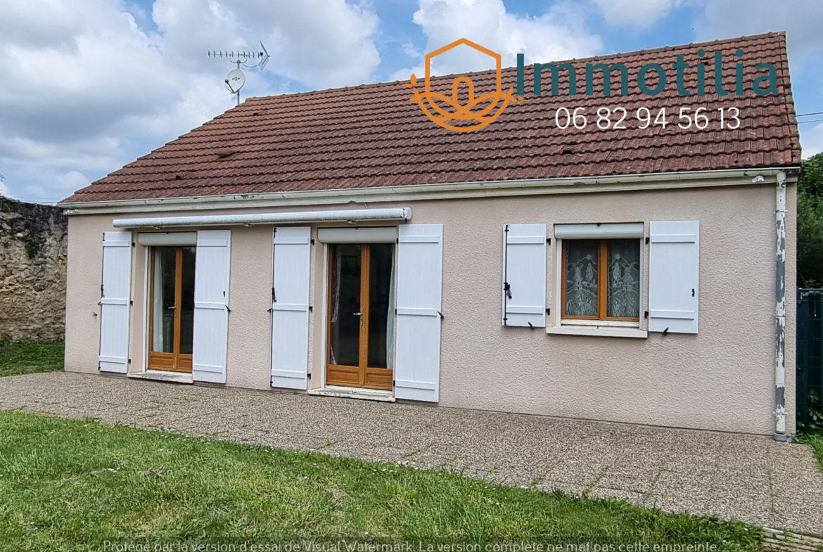 Maison de plain-pied à Bray-sur-Seine avec jardin clos et possibilité d'une 3ème chambre 