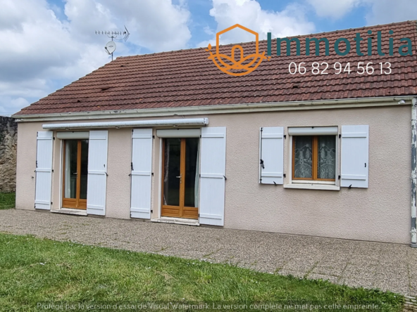 Maison de plain-pied à Bray-sur-Seine avec jardin clos et possibilité d'une 3ème chambre