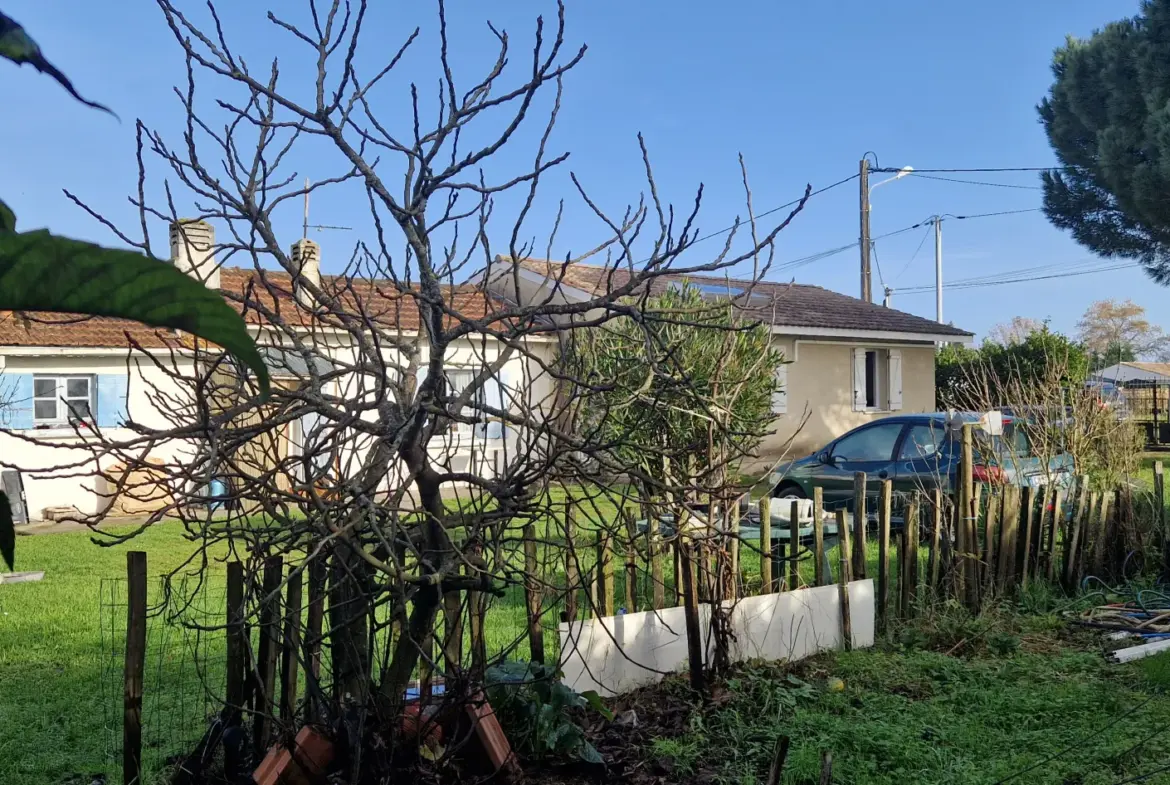 Maison de plain-pied T4 avec jardin à Margaux-Cantenac 