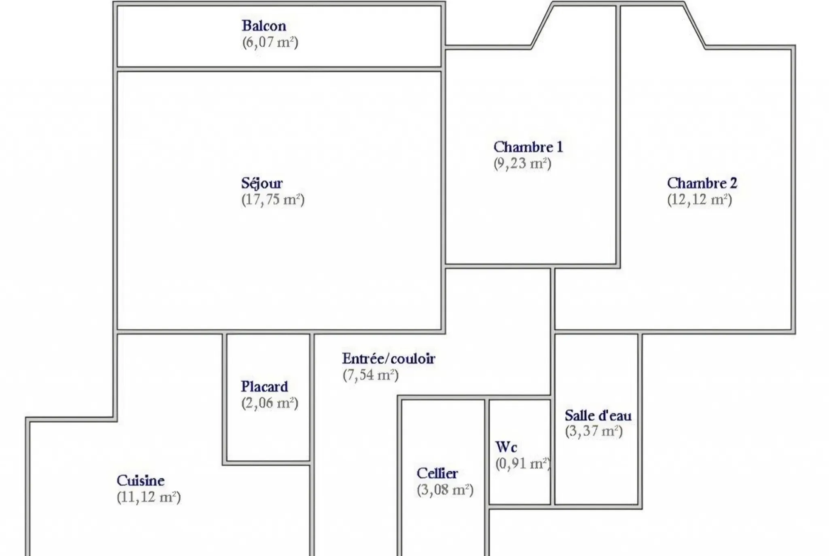 Appartement 3 pièces avec balcon à Elancourt à vendre 