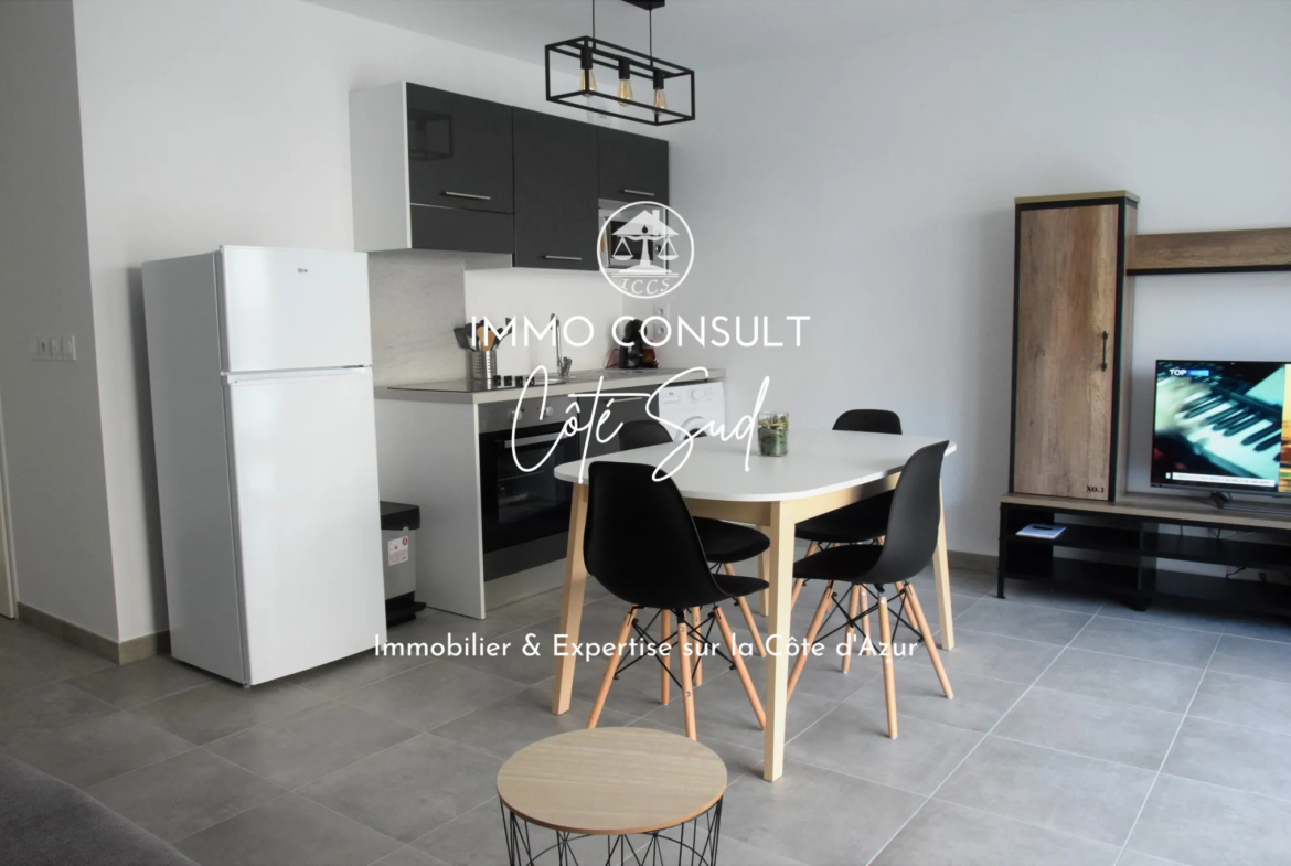 Studio récent à Nice Nord, 30,12 m² avec terrasse 