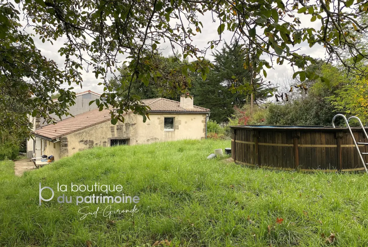 Maison de Plain-Pied à La Réole - 105 m² avec Grange et Terrain Arboré 