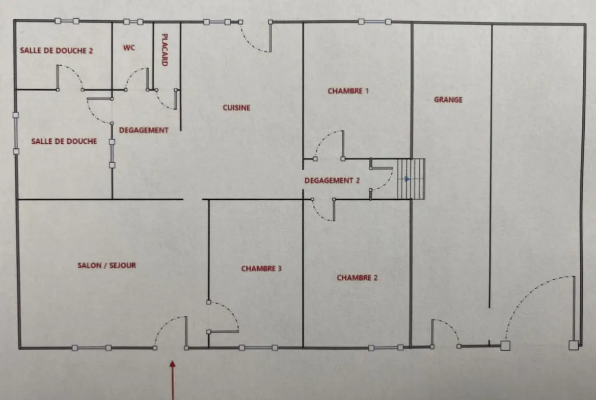 Maison de Plain-Pied à La Réole - 105 m² avec Grange et Terrain Arboré 