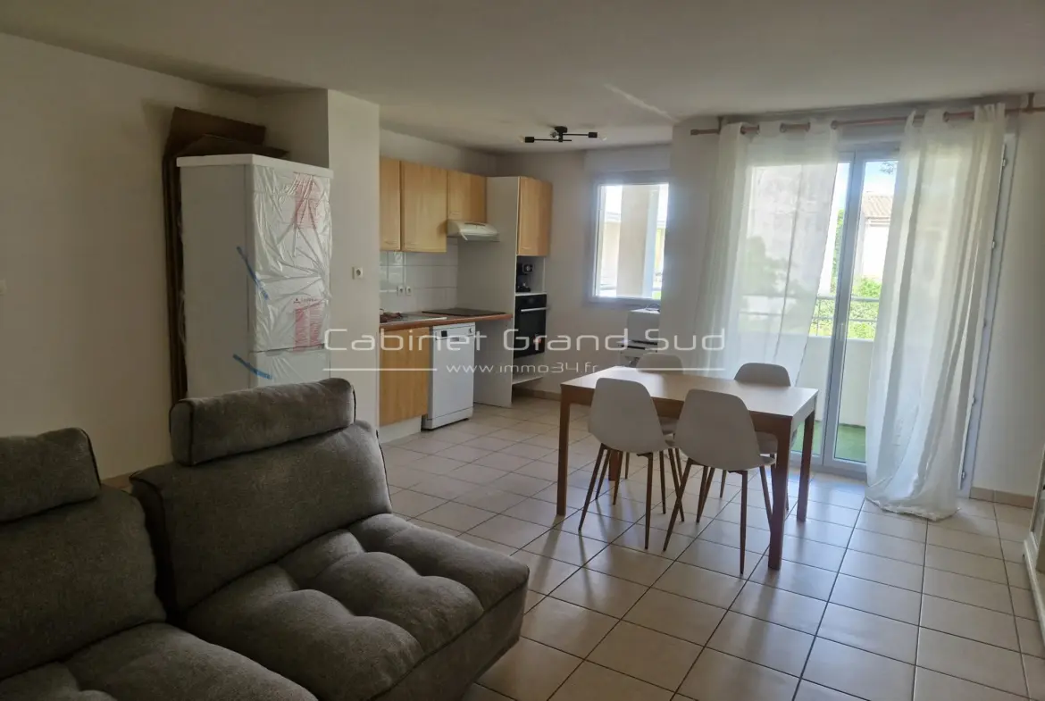 À vendre : Appartement T3 à Mudaison avec terrasse sans vis-à-vis 