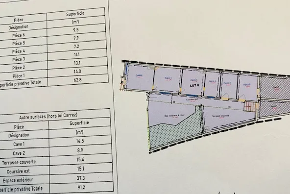 À vendre : plateau de 62,8 m² à rénover à Saint-Brieuc