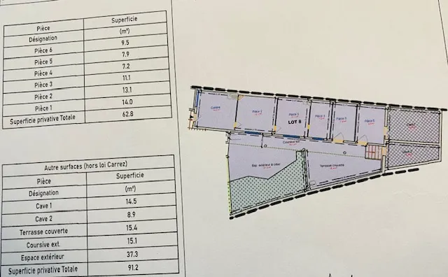 À vendre : plateau de 62,8 m² à rénover à Saint-Brieuc 